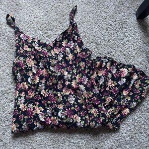 Vintage floral button down dress